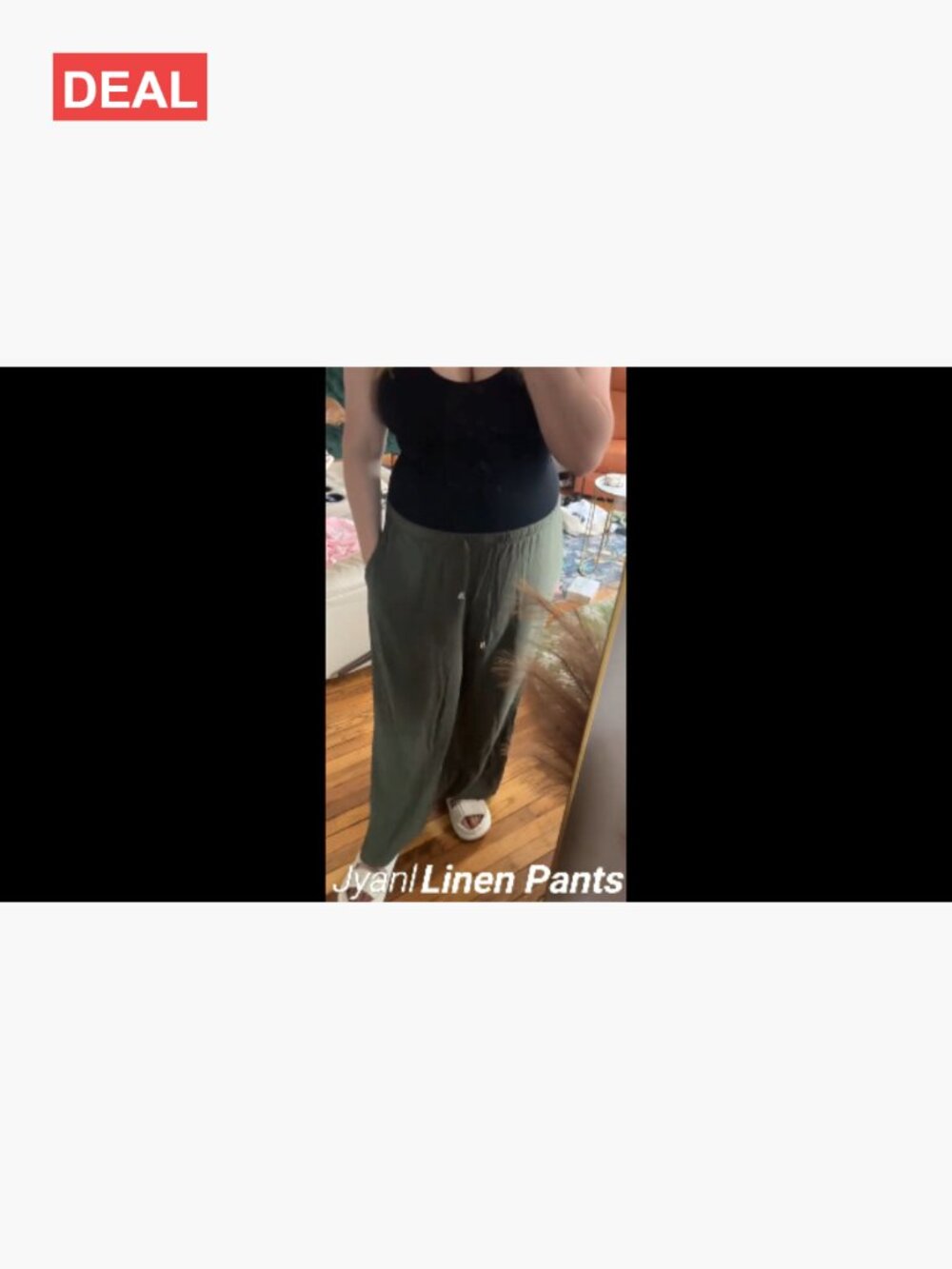 Flowy High Waist Wide Leg Linen Palazzo Pants Summer Beach Casual Trousers - Picture 7 of 7